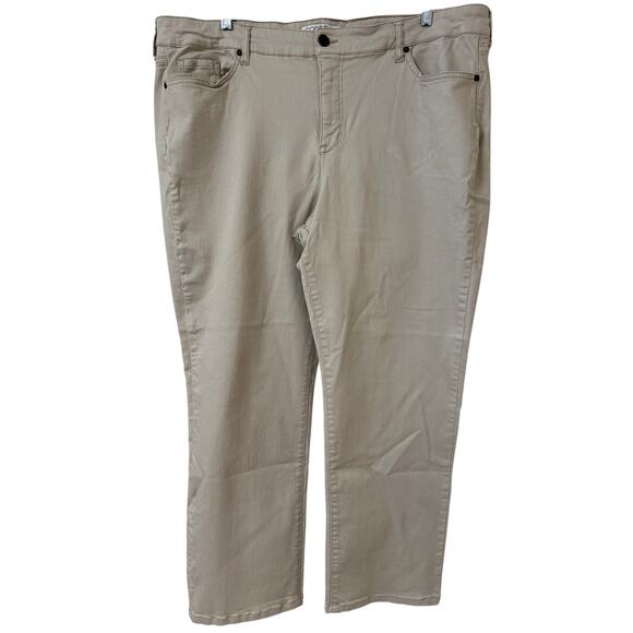 Code Bleu 22W Chelsea Classic Straight Tan Jeans - Picture 1 of 4